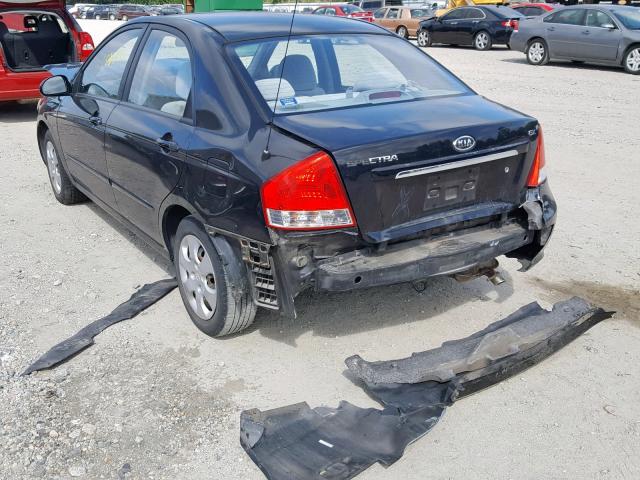 KNAFE121785492268 - 2008 KIA SPECTRA EX BLACK photo 3