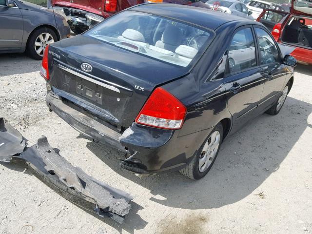 KNAFE121785492268 - 2008 KIA SPECTRA EX BLACK photo 4