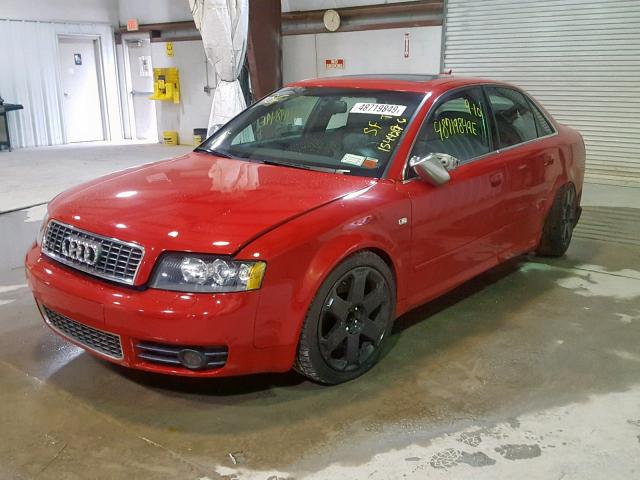WAUPL68E85A085662 - 2005 AUDI S4 RED photo 2
