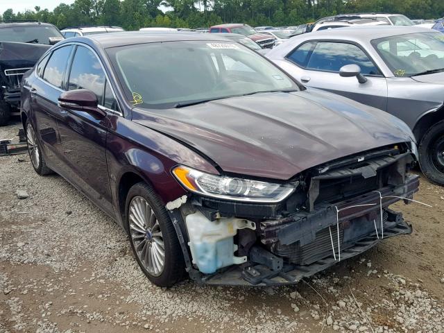 3FA6P0K92DR223315 - 2013 FORD FUSION TIT BURGUNDY photo 1