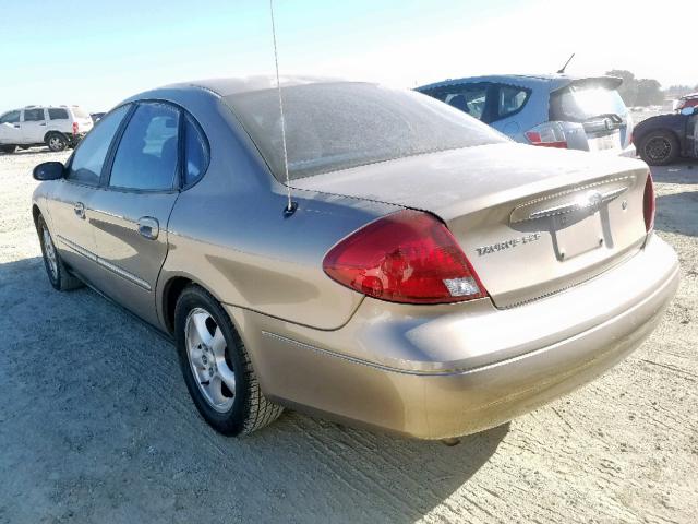 1FAFP55202A254405 - 2002 FORD TAURUS SES BEIGE photo 3