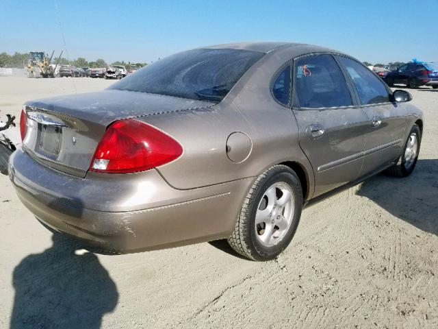 1FAFP55202A254405 - 2002 FORD TAURUS SES BEIGE photo 4