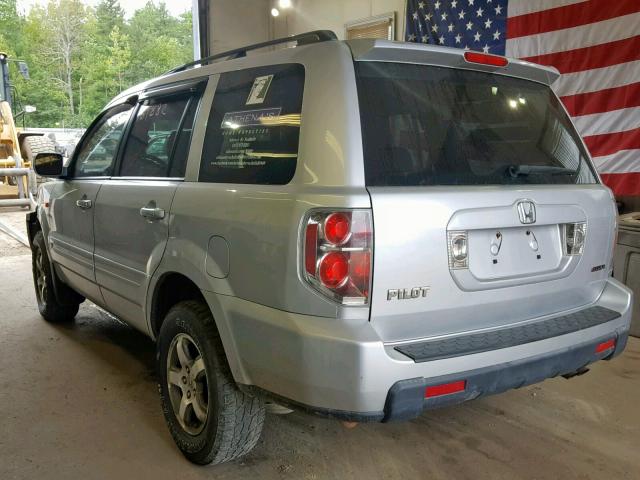 5FNYF18358B040870 - 2008 HONDA PILOT SE SILVER photo 3