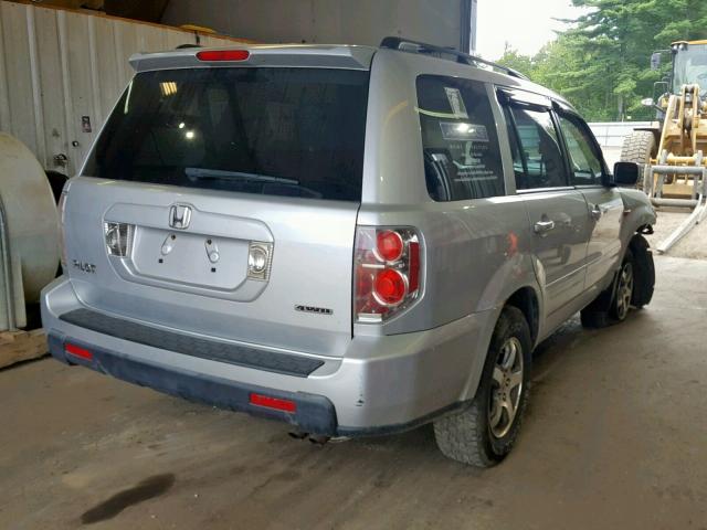 5FNYF18358B040870 - 2008 HONDA PILOT SE SILVER photo 4