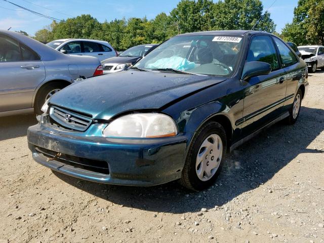 1HGEJ8155TL043801 - 1996 HONDA CIVIC EX GREEN photo 2