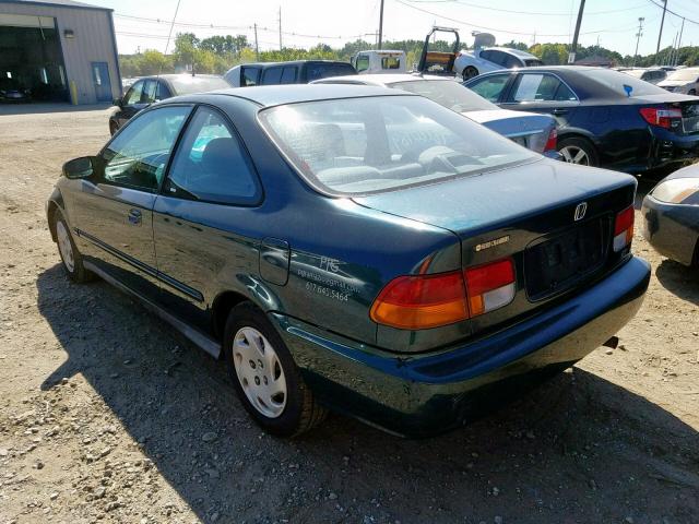 1HGEJ8155TL043801 - 1996 HONDA CIVIC EX GREEN photo 3