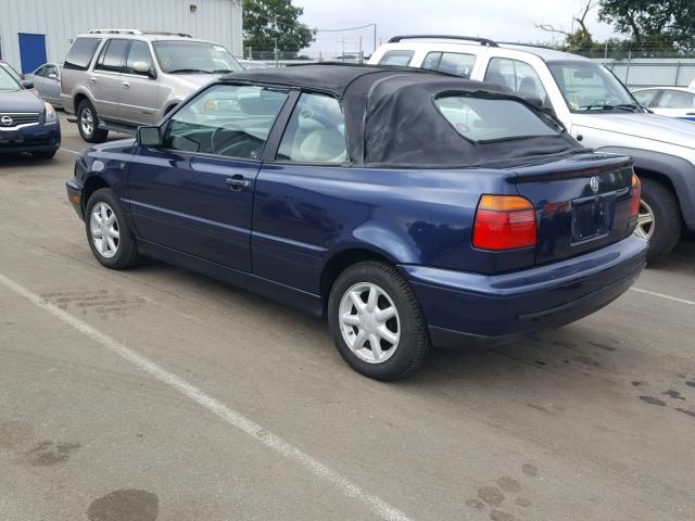 WVWBB81E6TK016627 - 1996 VOLKSWAGEN CABRIO BLUE photo 3