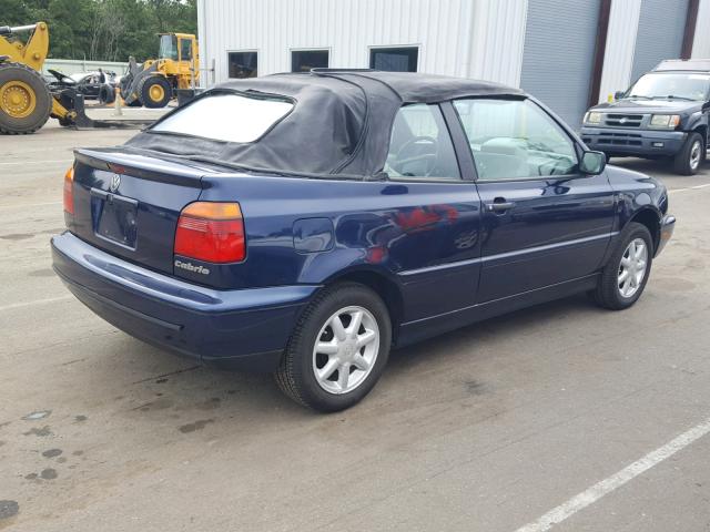 WVWBB81E6TK016627 - 1996 VOLKSWAGEN CABRIO BLUE photo 4