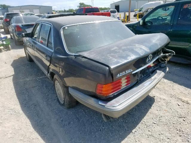 WDBCA35D0JA390356 - 1988 MERCEDES-BENZ 420 SEL BLACK photo 3