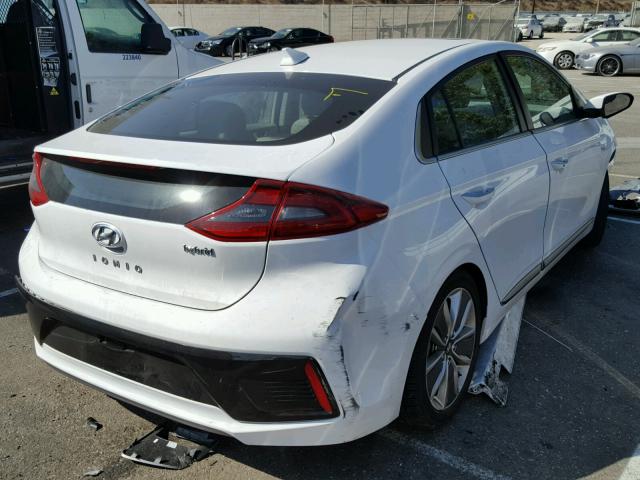 KMHC85LC0JU090894 - 2018 HYUNDAI IONIQ LIMI WHITE photo 4