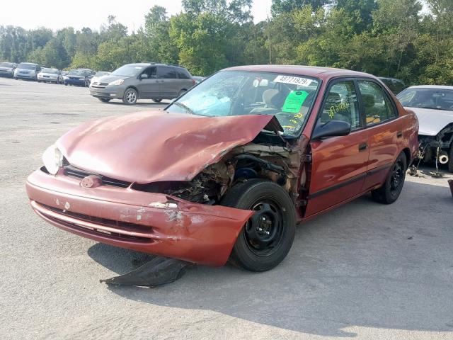 1Y1SK5289WZ429592 - 1998 CHEVROLET GEO PRIZM 红色 照片 2