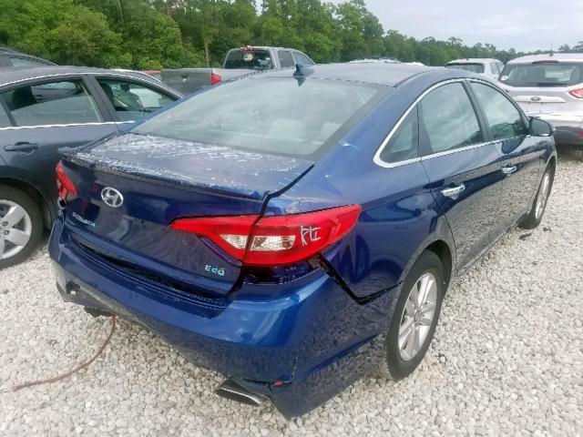 5NPE24AA4FH163258 - 2015 HYUNDAI SONATA ECO BLUE photo 4