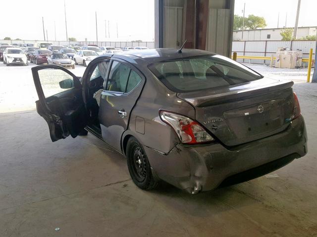 3N1CN7AP9GL859767 - 2016 NISSAN VERSA S GRAY photo 3