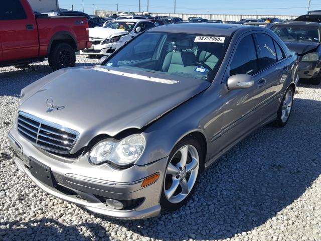 WDBRF40J85F589095 - 2005 MERCEDES-BENZ C 230K SPO BEIGE photo 2