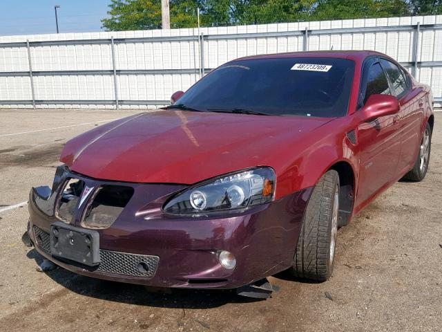 2G2WC58C261207195 - 2006 PONTIAC GRAND PRIX RED photo 2
