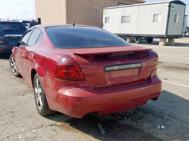2G2WC58C261207195 - 2006 PONTIAC GRAND PRIX RED photo 3