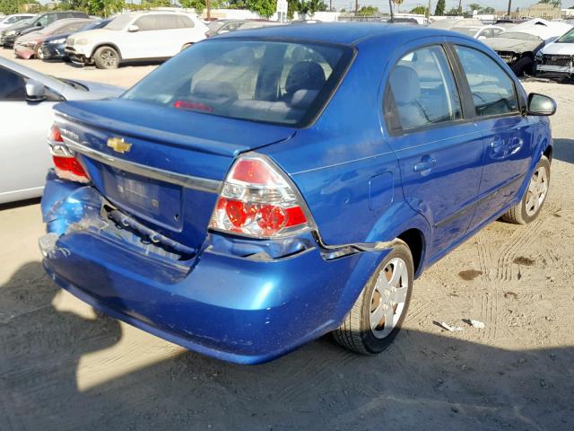 KL1TD5DE4AB120157 - 2010 CHEVROLET AVEO LS BLUE photo 4