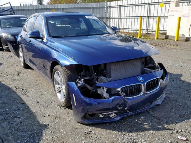 WBA8D9G33HNU64875 - 2017 BMW 330 XI BLUE photo 1