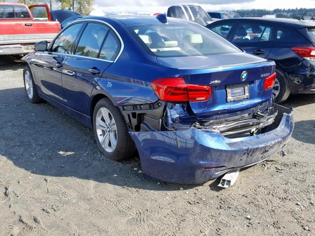 WBA8D9G33HNU64875 - 2017 BMW 330 XI BLUE photo 3