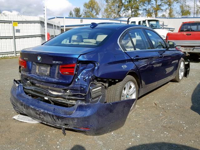 WBA8D9G33HNU64875 - 2017 BMW 330 XI BLUE photo 4