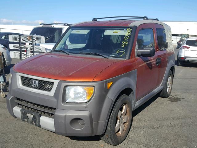 5J6YH276X5L021522 - 2005 HONDA ELEMENT EX ORANGE photo 2