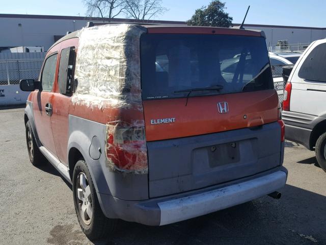 5J6YH276X5L021522 - 2005 HONDA ELEMENT EX ORANGE photo 3