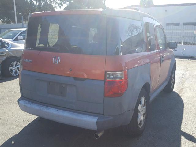 5J6YH276X5L021522 - 2005 HONDA ELEMENT EX ORANGE photo 4