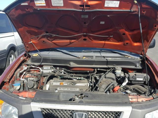 5J6YH276X5L021522 - 2005 HONDA ELEMENT EX ORANGE photo 7