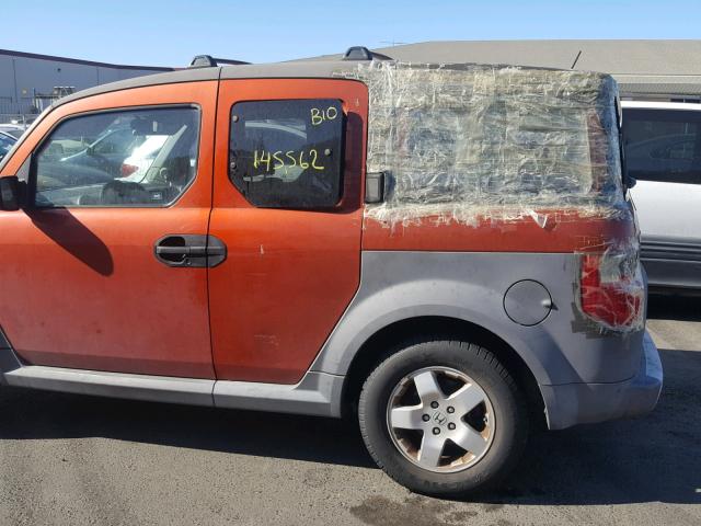 5J6YH276X5L021522 - 2005 HONDA ELEMENT EX ORANGE photo 9