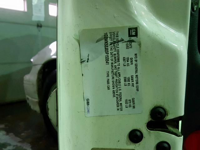 1G2WK52J03F153541 - 2003 PONTIAC GRAND PRIX WHITE photo 10