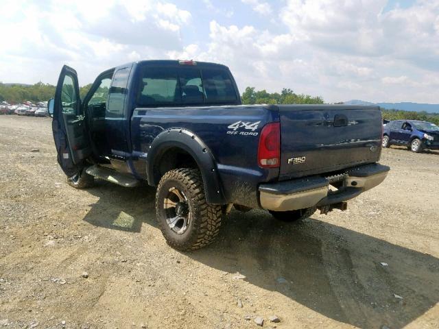 1FTSX31F32EC99952 - 2002 FORD F350 SRW S BLUE photo 3