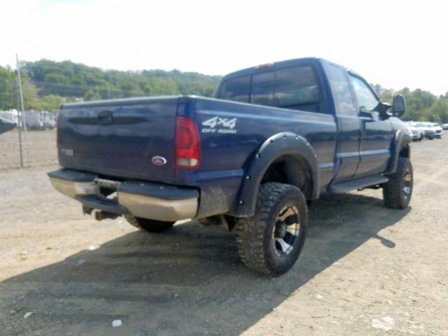 1FTSX31F32EC99952 - 2002 FORD F350 SRW S BLUE photo 4