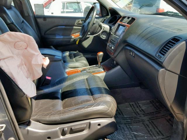 2HNYD18985H549538 - 2005 ACURA MDX TOURIN GRAY photo 5