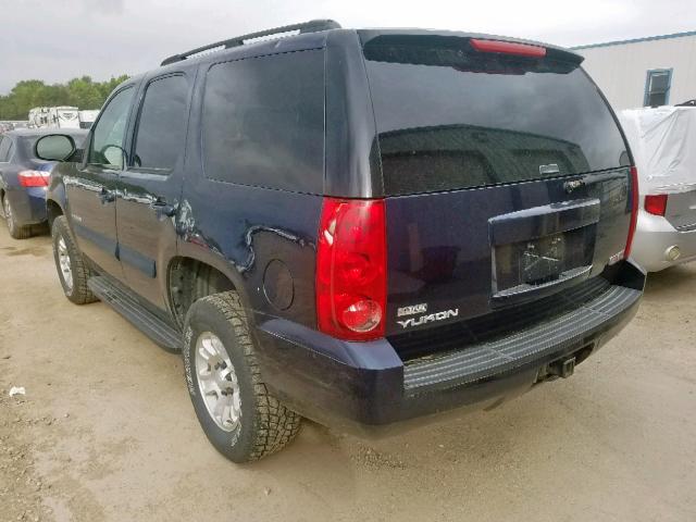 1GKFK13027R336264 - 2007 GMC YUKON BLUE photo 3