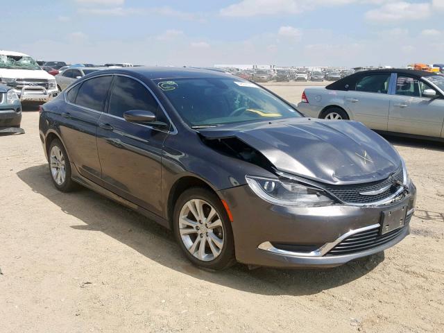 1C3CCCAB4FN586689 - 2015 CHRYSLER 200 LIMITE GRAY photo 1