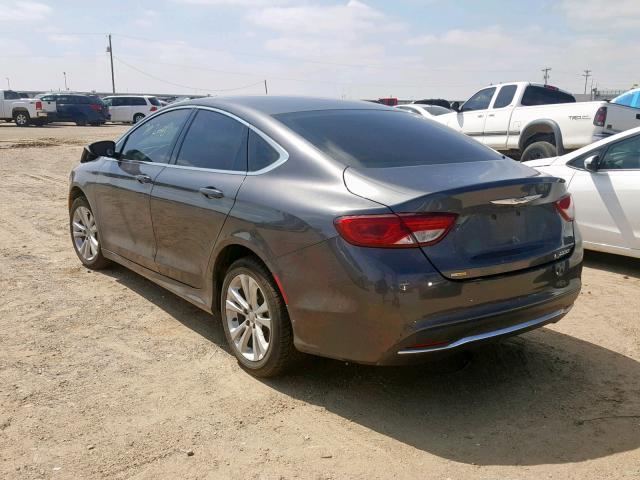 1C3CCCAB4FN586689 - 2015 CHRYSLER 200 LIMITE GRAY photo 3