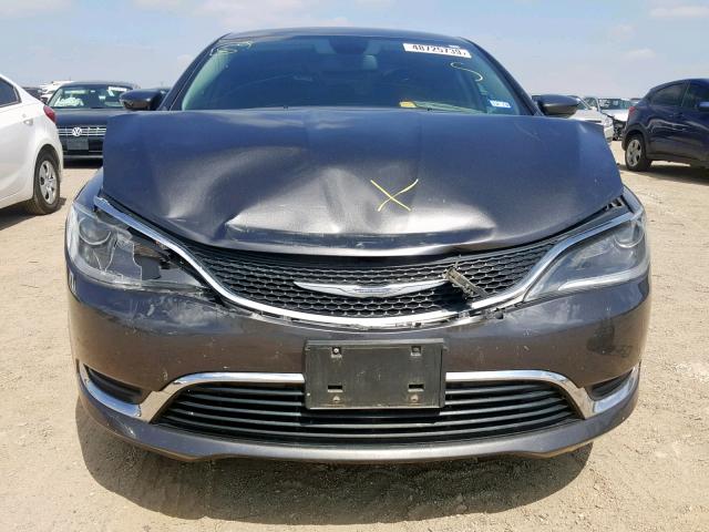 1C3CCCAB4FN586689 - 2015 CHRYSLER 200 LIMITE GRAY photo 9