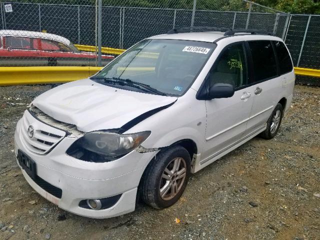 JM3LW28J540502049 - 2004 MAZDA MPV WAGON WHITE photo 2