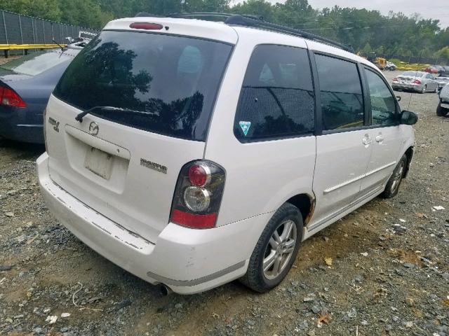 JM3LW28J540502049 - 2004 MAZDA MPV WAGON WHITE photo 4