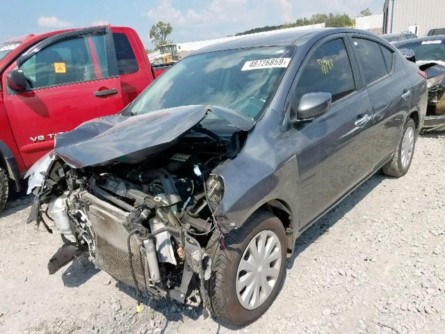 3N1CN7AP2GL854300 - 2016 NISSAN VERSA S GRAY photo 2