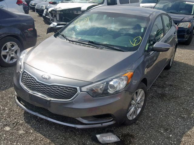 KNAFX4A83F5353181 - 2015 KIA FORTE EX GRAY photo 2