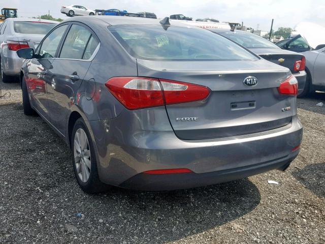 KNAFX4A83F5353181 - 2015 KIA FORTE EX GRAY photo 3