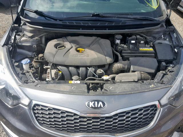 KNAFX4A83F5353181 - 2015 KIA FORTE EX GRAY photo 7