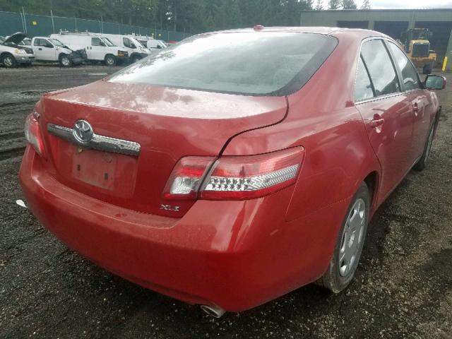 4T4BF3EK6BR125584 - 2011 TOYOTA CAMRY BASE RED photo 4