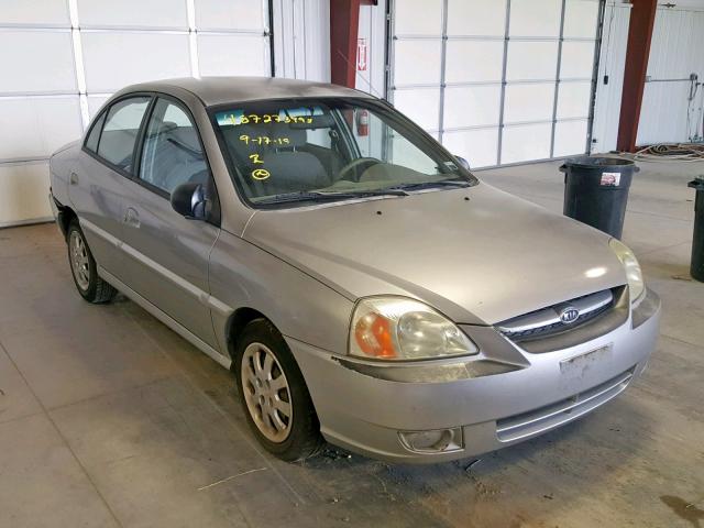 KNADC125746285240 - 2004 KIA RIO GRAY photo 1