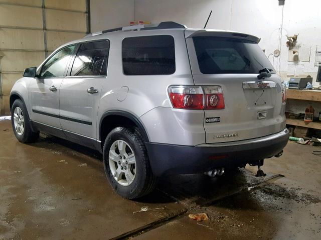 1GKLRKED7AJ121165 - 2010 GMC ACADIA SL SILVER photo 3