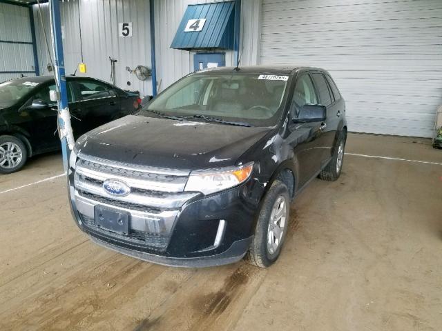 2FMDK4JC4BBA10166 - 2011 FORD EDGE SEL BLACK photo 2