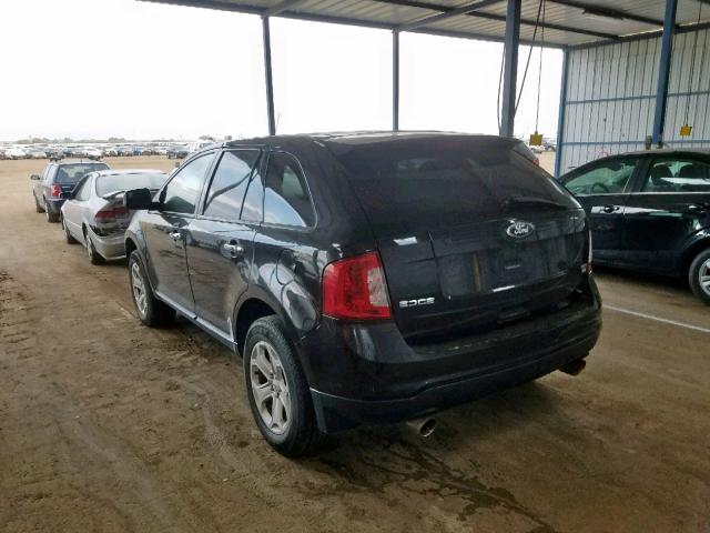 2FMDK4JC4BBA10166 - 2011 FORD EDGE SEL BLACK photo 3