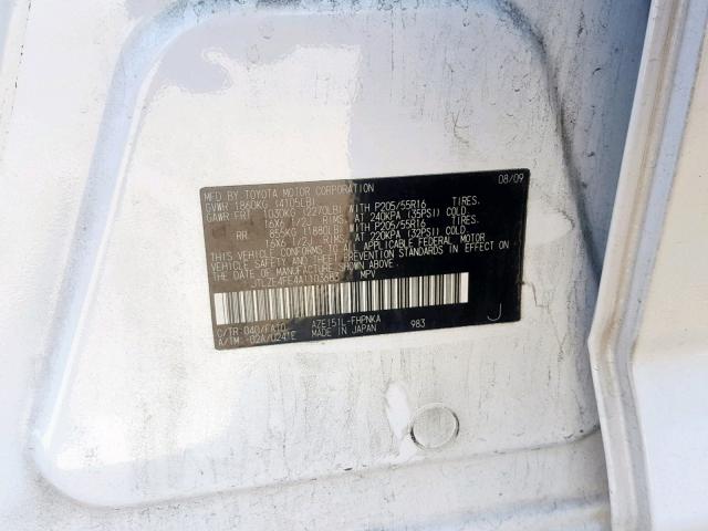 JTLZE4FE4A1103683 - 2010 TOYOTA SCION XB 白色 照片 10