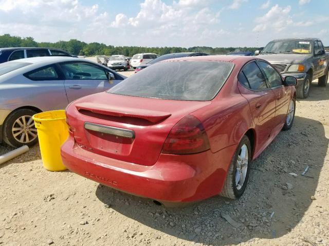 2G2WP552061285474 - 2006 PONTIAC GRAND PRIX RED photo 4